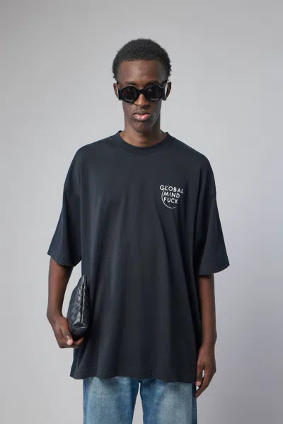 Vetements Global Mf T-shirt | Me76tr225b | Black In Blue