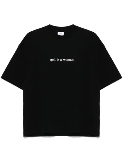 Vetements God Is A Woman T-shirt In Black