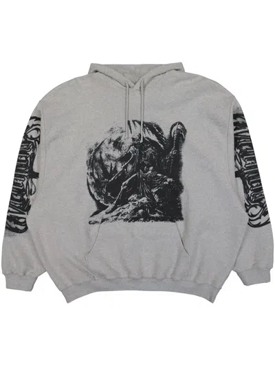 Vetements Goth Hoodie In Grey