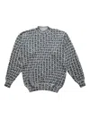 Vetements Gothic Monogram Sweater In Grey