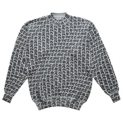 Pre-owned Vetements Gothic Monogram Sweater 'grey' | Men's Size L