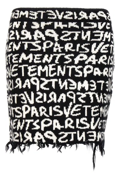 VETEMENTS VETEMENTS 'GRAFFITI MONOGRAM' SKIRT