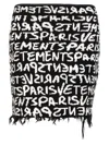 Vetements Paris Monogram High-waisted Mini Skirt In White/black