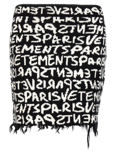 VETEMENTS VETEMENTS 'GRAFFITI MONOGRAM' SKIRT