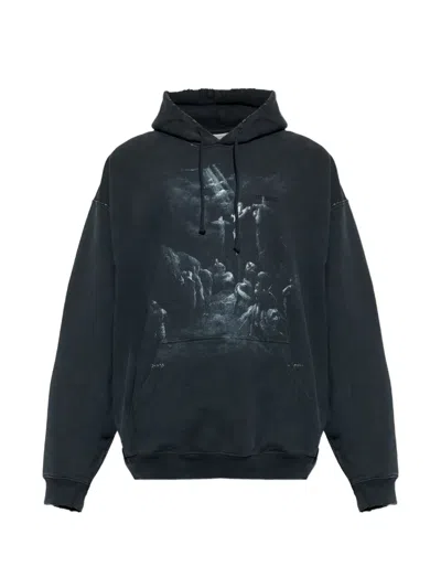 Vetements Black Jesus On A Cross Hoodie