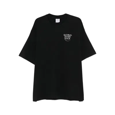 Vetements Graphic Print Cotton T-shirt In Black