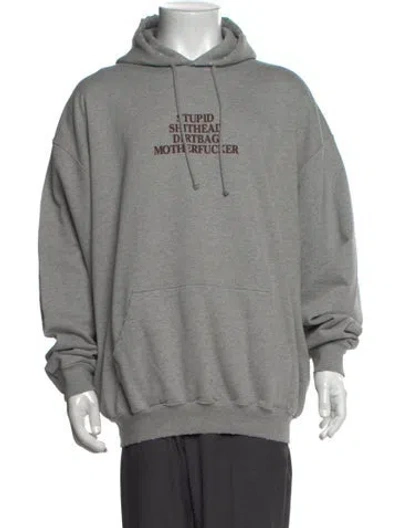 Pre-owned Vetements Graphic Print Crew Neck Hoodie W/ Tags In Grey
