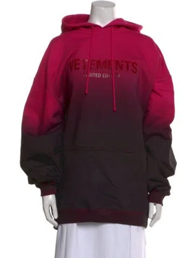 Pre-owned Vetements Graphic Print Crew Neck Sweater In Pink