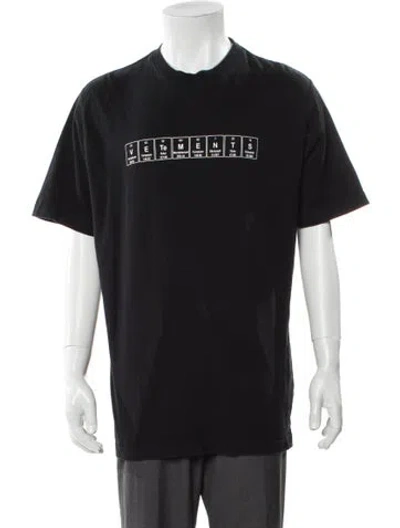 Pre-owned Vetements Graphic Print Crew Neck T-shirt In Black