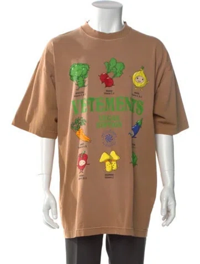 Pre-owned Vetements Graphic Print Crew Neck T-shirt In Neutral