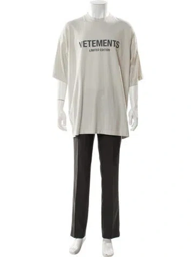 Pre-owned Vetements Graphic Print Crew Neck T-shirt In Neutral