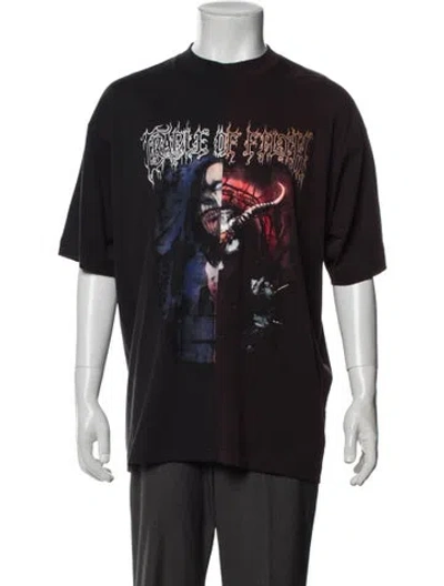 Pre-owned Vetements Graphic Print Crew Neck T-shirt W/ Tags In Black