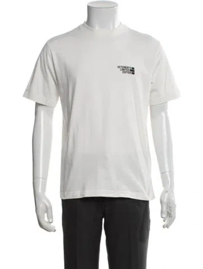 Pre-owned Vetements Graphic Print Crew Neck T-shirt In White