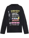 Vetements Black Jersey 'dominatrix Hotline' Hoodie In Black