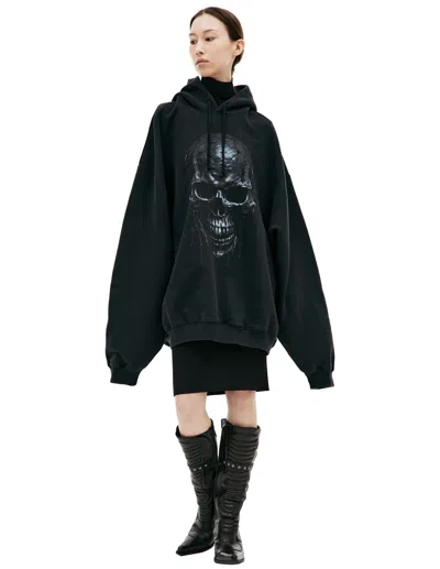 Vetements Graphic Print Hoodie In Black