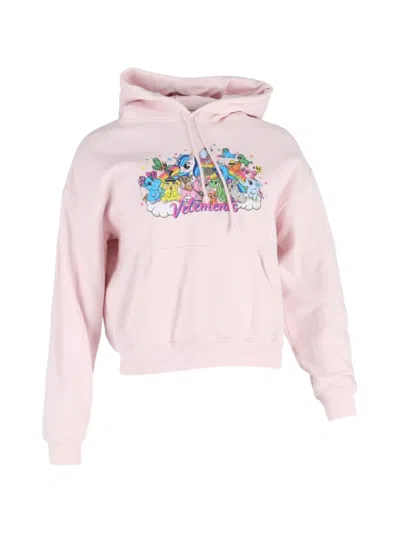 Pre-owned Vetements Graphic-print Hoodie In Pink