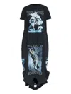 Vetements Black Cradle Of Filth Multi T-shirt Maxi Dress In Black