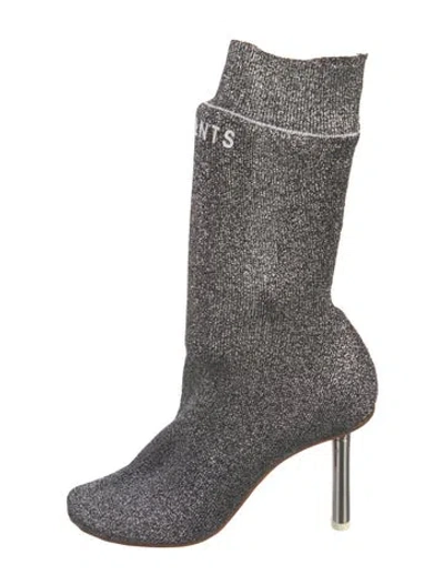 Pre-owned Vetements Graphic Print Sock Boots