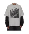 Vetements Goth Oversized Tee Grey Melange In Gray