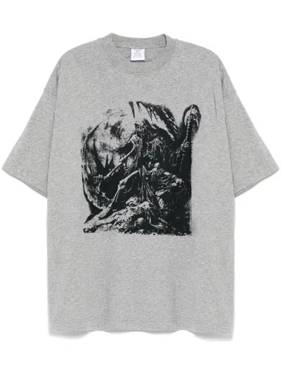 Vetements Graphic-print T-shirt In Grey