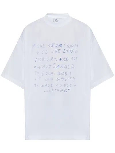 Vetements Graphic-print T-shirt In White