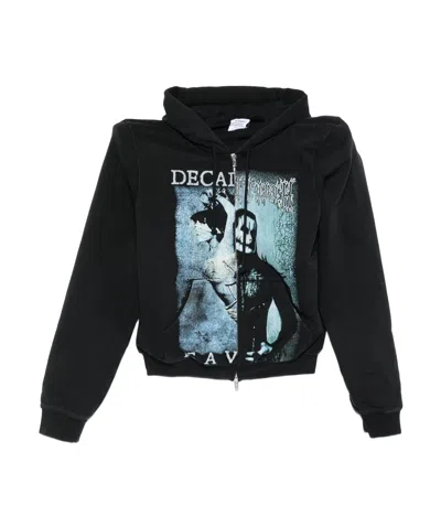 VETEMENTS GRAPHIC-PRINT ZIPPED HOODIE