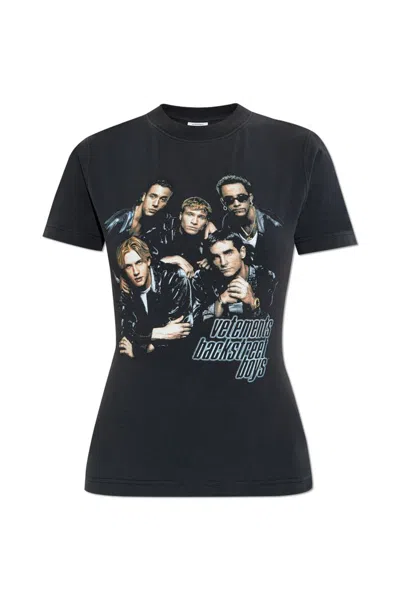 Vetements Graphic-print T-shirt In Black