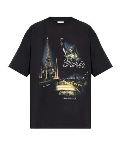 Vetements Eiffel Tower-print T-shirt In Black