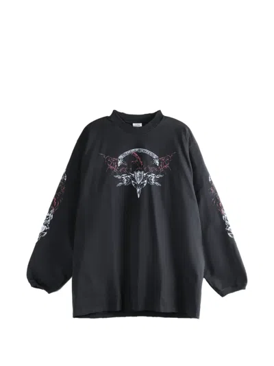 Vetements Graphic Sweatshirt In Black