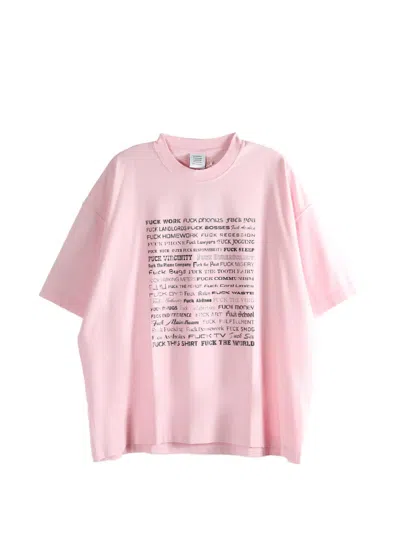 Vetements Graphic T-shirt In Pink