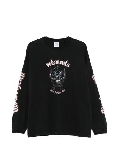 Vetements Graphic-print Long-sleeve T-shirt In Multi