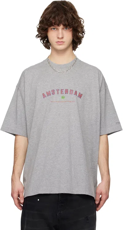 Vetements Amsterdam T-shirt Grey In Gray