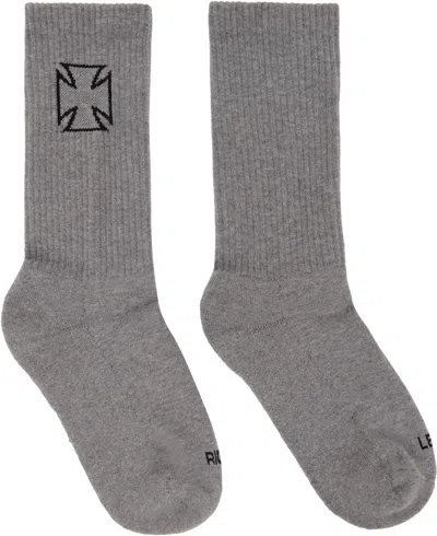 Vetements Gray Biker Cross Socks
