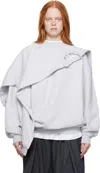 Vetements Gray Double Layered Sweatshirt In Gray