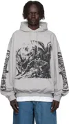 Vetements Gray Goth Oversized Hoodie In Gray