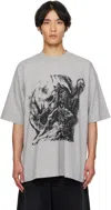 Vetements Goth Oversized Tee Grey Melange In Gray