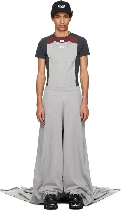 Vetements Gray Runway Train Sweatpants In Grey