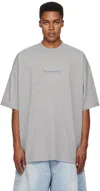 Vetements Gray Website Oversized T-shirt In Grey Melange