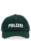 Vetements 'police' Cap With Curved Brim In Green