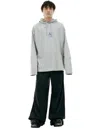 Vetements Grey Print Hoodie In Grey