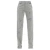 Vetements Grey Scribble Wide Leg Tailored Pants In Grey