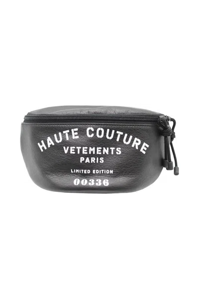 Vetements Haute Couture Funny Pack Bags In Black