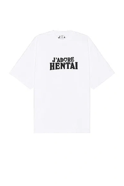 Vetements White 'j'adore Hentai' T-shirt