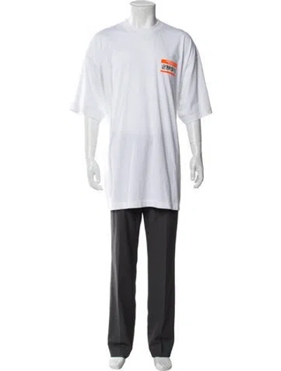 Pre-owned Vetements 'hi My Name Is' Graphic Print T-shirt In Multi