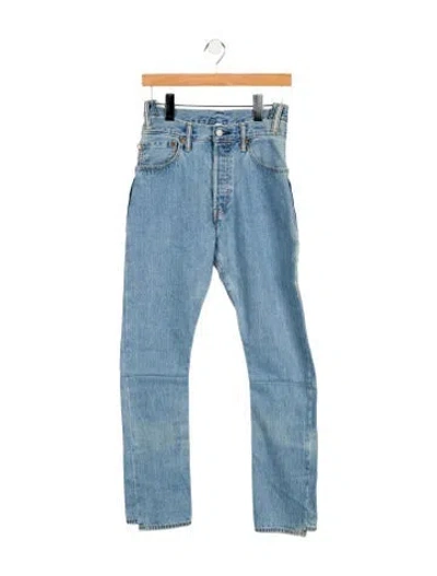 Pre-owned Vetements High-rise Straight Leg Jeans In Blue