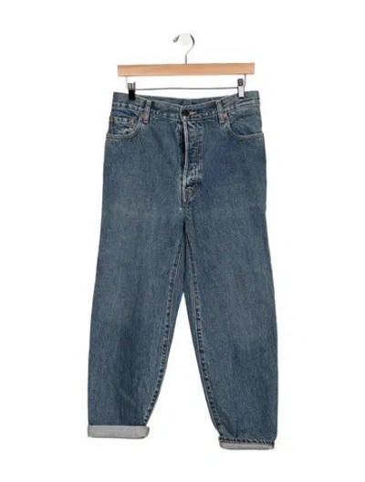 Pre-owned Vetements High-rise Straight Leg Jeans In Blue