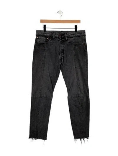Pre-owned Vetements High-rise Straight Leg Jeans In Multi