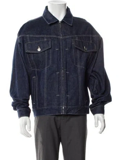 Pre-owned Vetements Hip-hop Denim Trucker Jacket W/ Tags In Blue