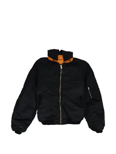 Vetements Hooded Bomber Jacket In Black