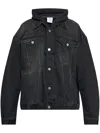 Vetements Giacca In Denim Con Cappuccio In Black